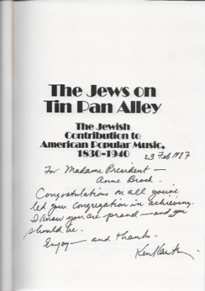 Jews on Tin Pan Alley: The Jewish Contribution to American Popular Music, 1830-1940 (SIGNED COPY)by: Kanter, Kenneth Aaron