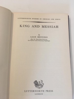 King and Messiahby: Aage Bentzen 
