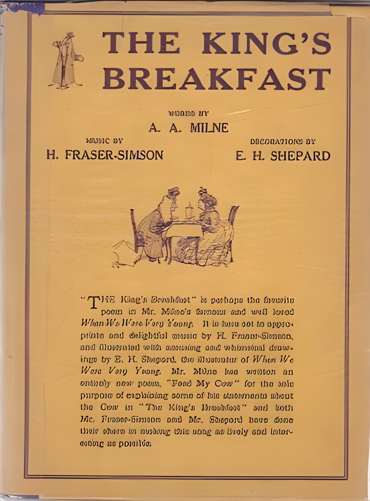 King's Breakfast, Theby: Milne A.A. & Shepard, E. H.