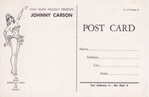 Las Vegas Postcard featuring Johnny Carsonby: N/A