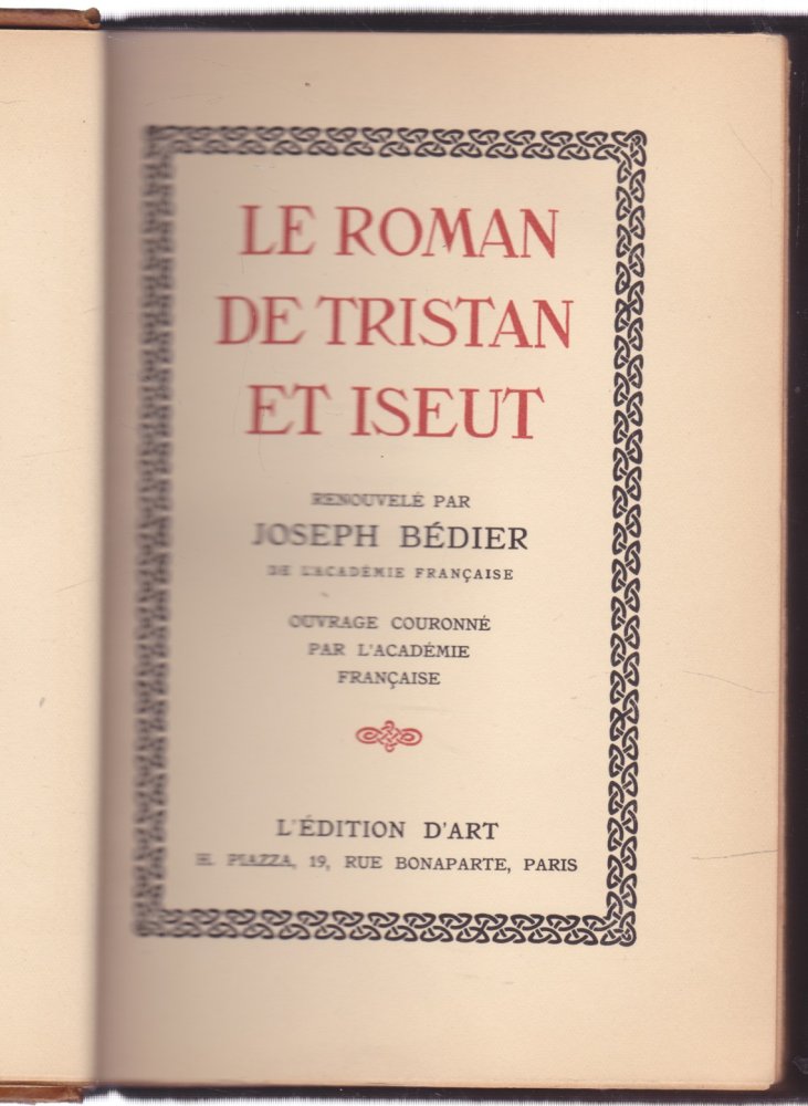 Le roman de Tristan et Iseutby: Joseph Bedier