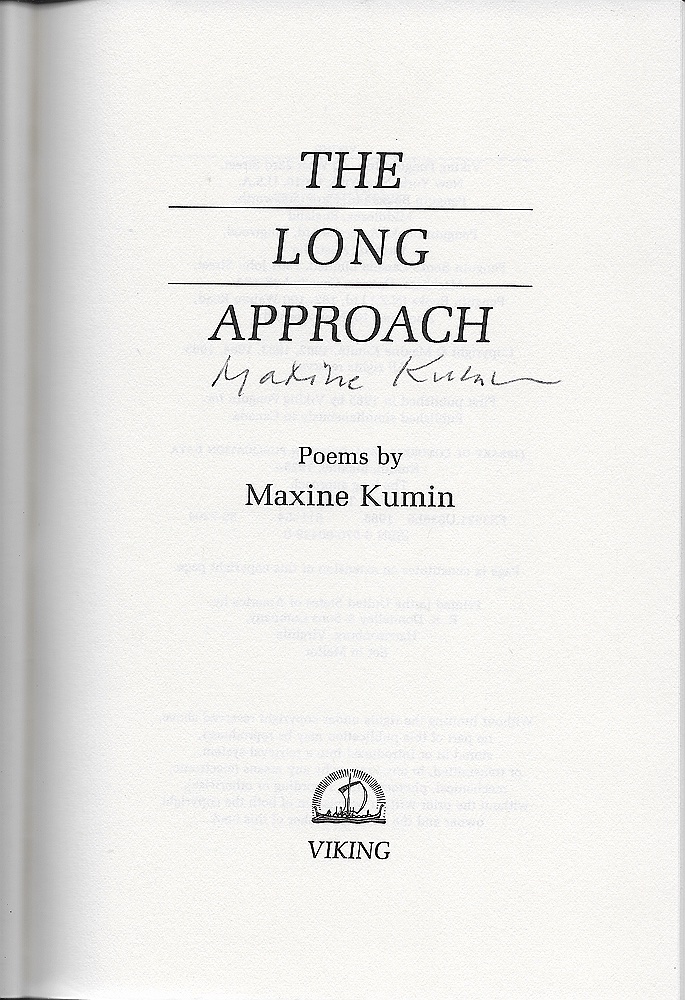 Long Approach, The (SIGNED COPY)by: Kumin, Maxine