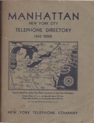 Manhattan New York City Telephone Directory-1935 Issueby: N/A