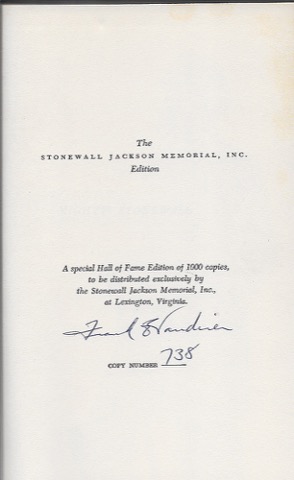 Mighty Stonewall (SIGNED COPY)by: Vandiver, Frank E.