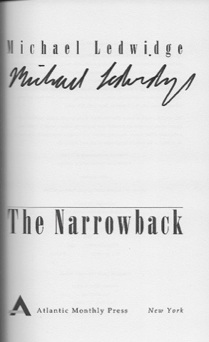 Narrowback, The (SIGNED COPY)by: Ledwidge, Michael S.