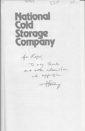 National Cold Storage Company: New and Selected Poems (SIGNED COPY)by: Shapiro, Harvey