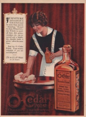 ORIG VINTAGE 1917 O-CEDAR FURNITURE POLISH ADby: N/A