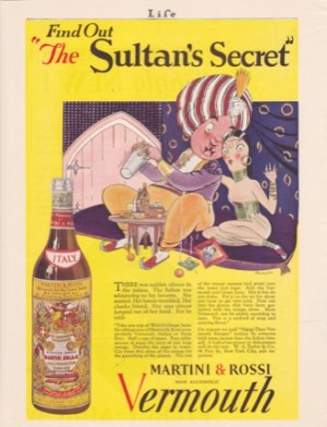 ORIG VINTAGE 1920s MARTINI & ROSSI VERMOUTH ADby: N/A