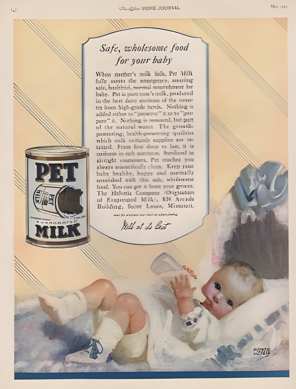 ORIG VINTAGE 1923 PET MILK ADby: Loomis (Illust.), Andrew