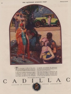 ORIG VINTAGE 1927 CADILLAC ADby: Barclay (Illust.), McClelland