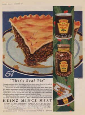 ORIG VINTAGE 1927 HEINZ MINCE MEAT ADby: Clarke (Illust.), Rene