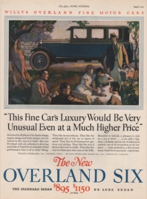 ORIG VINTAGE 1935 WILLYS OVERLAND SIX CAR ADby: N/A