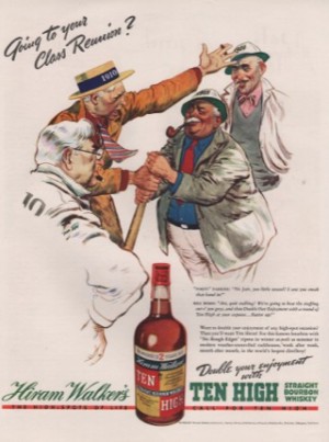 ORIG VINTAGE 1938 HIRAM WALKER WHISKEY ADby: Davis (Illust.), Floyd