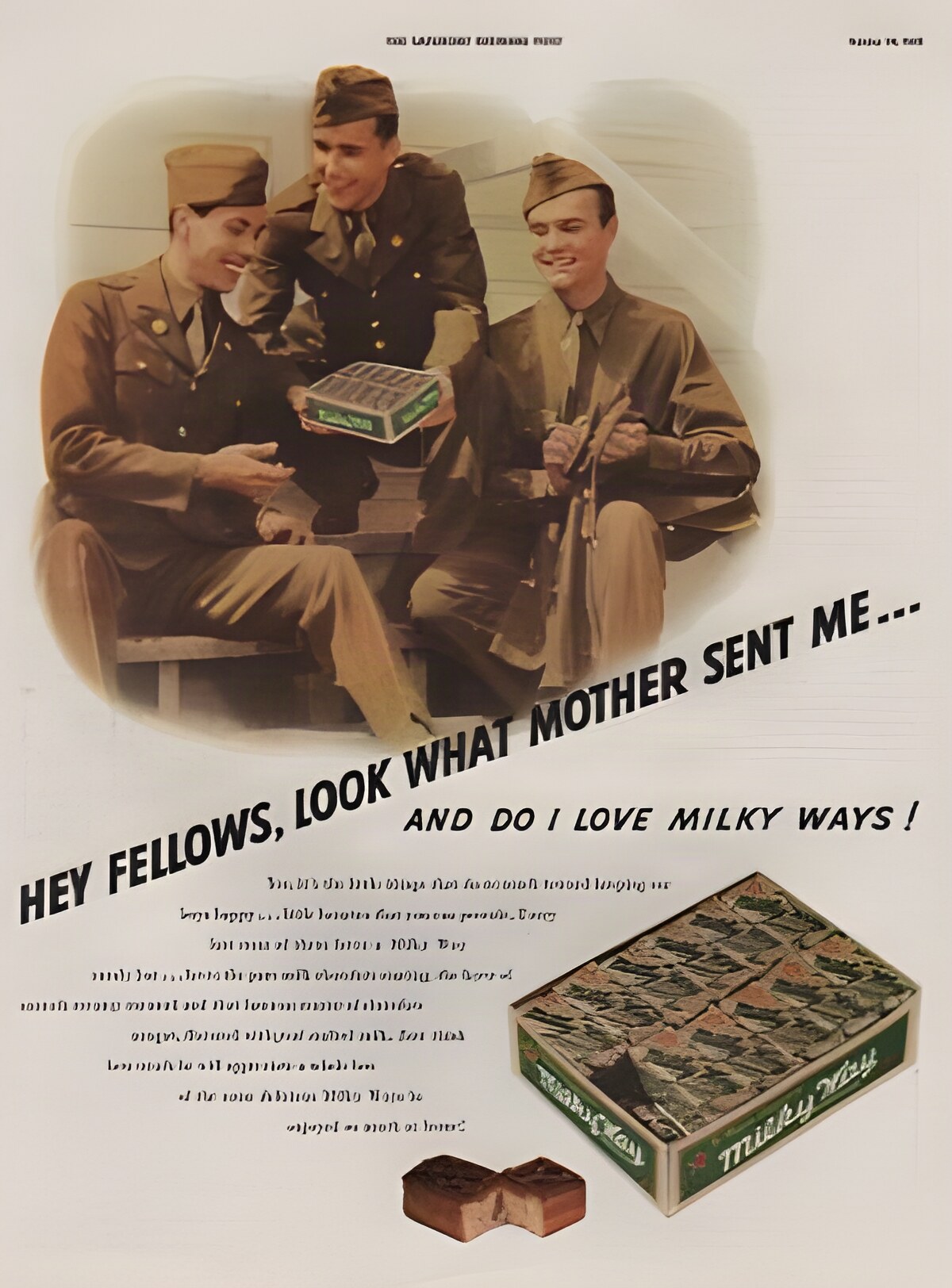ORIG VINTAGE 1942 MILKY WAY CANDY AD: World War 2 by: N/A