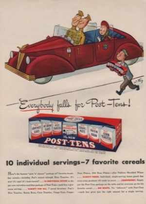 ORIG VINTAGE 1946 POST CEREAL ADby: Steig (Illust.), William