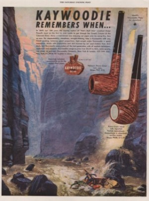 ORIG VINTAGE 1949 KAYWOODIE PIPE AD: Grand Canyonby: Price (Illust.), Norman