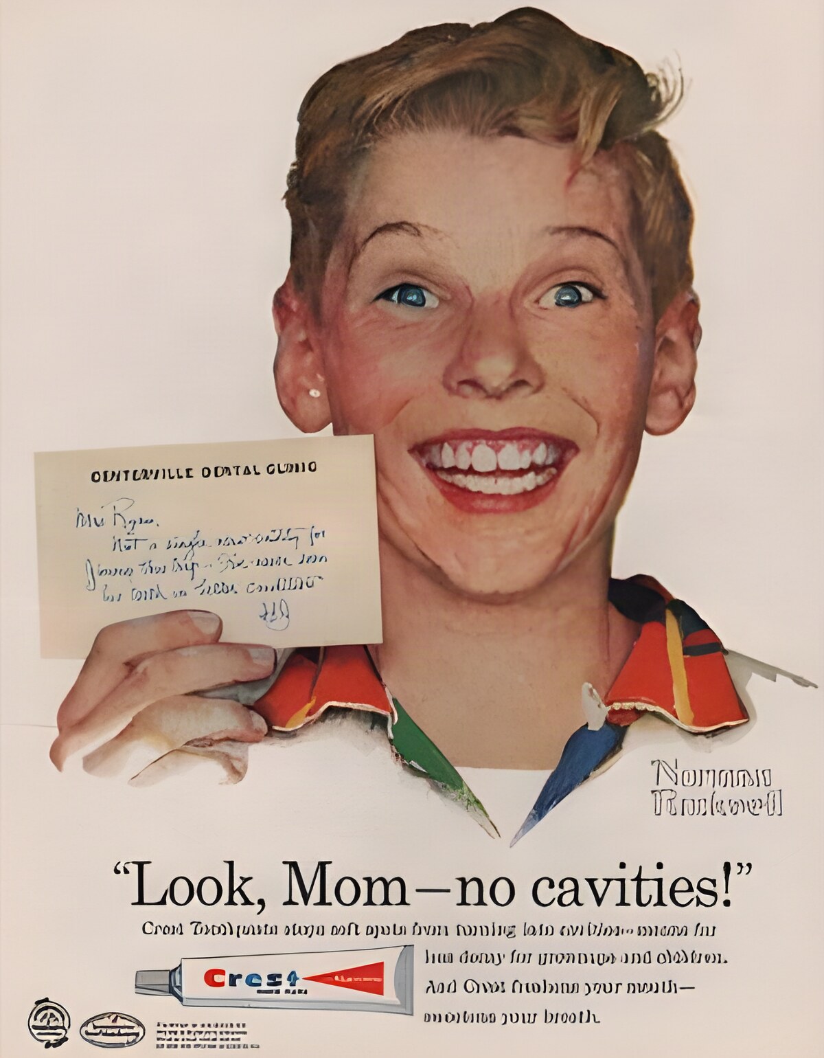 ORIG VINTAGE 1958 CREST TOOTHPASTE ADby: Rockwell (Illust.), Norman