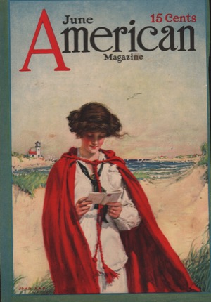 ORIG VINTAGE MAGAZINE COVER/ AMERICAN MAGAZINE - JUNE 1913by: Rae (Illust.), John