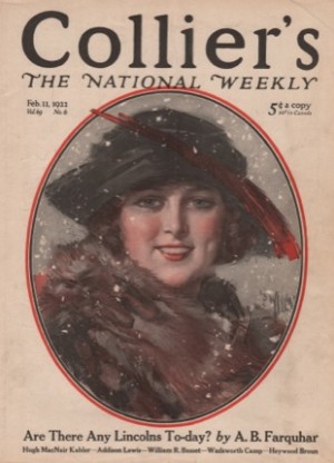 ORIG VINTAGE MAGAZINE COVER/ COLLIERS - FEBRUARY 11 1922by: Grefe (Illust.), Will