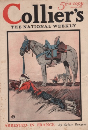 ORIG VINTAGE MAGAZINE COVER/ COLLIERS - MARCH 6 1915by: Penfield (Illust.), Edward