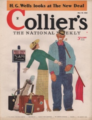ORIG VINTAGE MAGAZINE COVER/ COLLIERS - MAY 18 1935by: Beckhoff (Illust.), Harry