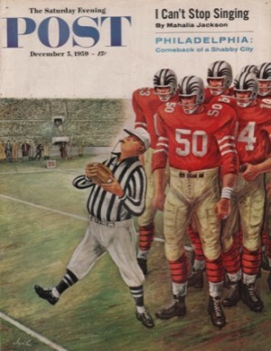ORIG VINTAGE MAGAZINE COVER/ SATURDAY EVENING POST - DECEMBER 5 1959by: Alajalov (Illust.), Constantin