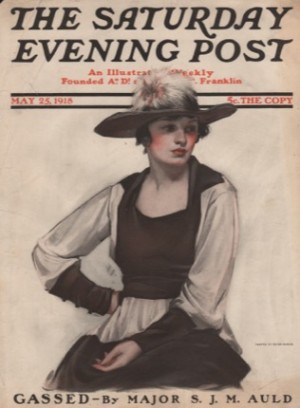 ORIG VINTAGE MAGAZINE COVER/ SATURDAY EVENING POST - MAY 25 1918by: McMein (Illust.), Neysa