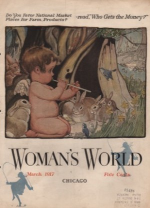 ORIG VINTAGE MAGAZINE COVER/ WOMAN'S WORLD - MARCH 1917by: Cory (Illust.), Fanny Young