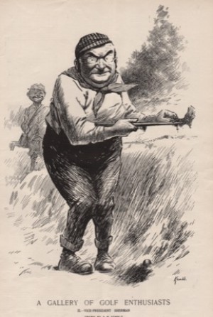 ORIG VINTAGE MAGAZINE ILLUSTRATION: Vice-President Sherman/A Gallery of Golf Enthusiastsby: E.W. Kemble