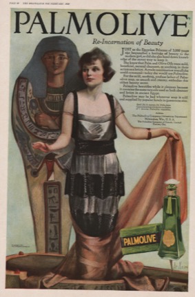 ORIGINAL VINTAGE MAGAZINE AD FOR PALMOLIVE SOAP: Egyptian Princessby: Neysa McMein (Illust.)