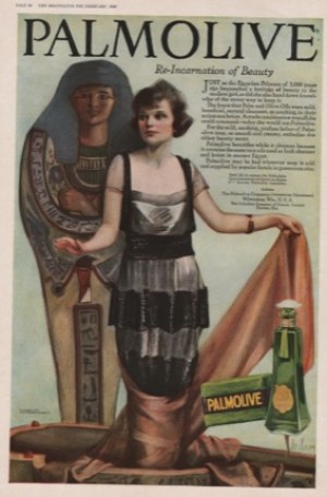ORIGINAL VINTAGE MAGAZINE AD FOR PALMOLIVE SOAP: Egyptian Princessby: Neysa McMein (Illust.)