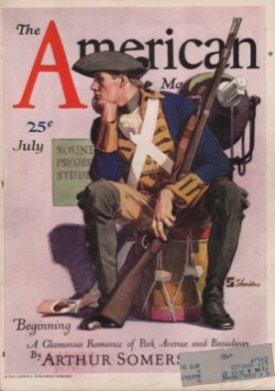 ORIGINAL VINTAGE MAGAZINE COVER: American Magazine July 1930 - Revolutionary War Costumeby: John Sheridan (Illust.)
