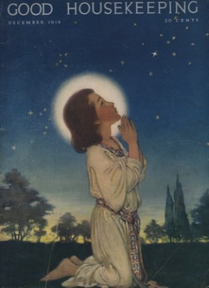 ORIGINAL VINTAGE MAGAZINE COVER: Good Housekeeping December 1918 - Child saying prayerby: Jessie Wilcox Smith (Illist.)