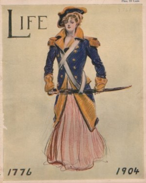 ORIGINAL VINTAGE MAGAZINE COVER: Life July 7 1904 - Gibson Girl for 4th of Julyby: Charles Dana Gibson (Illust.)