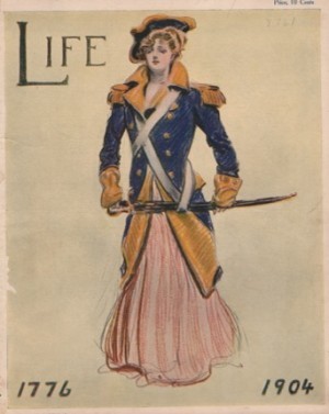 ORIGINAL VINTAGE MAGAZINE COVER: Life July 7 1904 - Gibson Girl for 4th of Julyby: Charles Dana Gibson (Illust.)