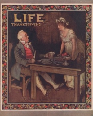 ORIGINAL VINTAGE MAGAZINE COVER: Life November 3 1904 -Thanksgivingby: C. Allan Gilbert
