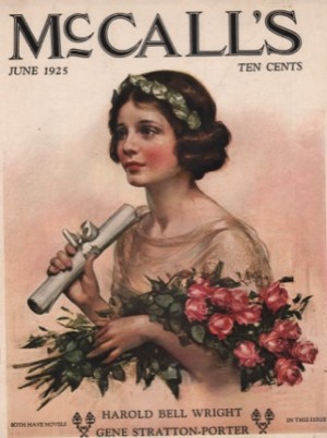 ORIGINAL VINTAGE MAGAZINE COVER: McCall's June 1925 Girl with diplomaby: Neysa McMein (Illust.)