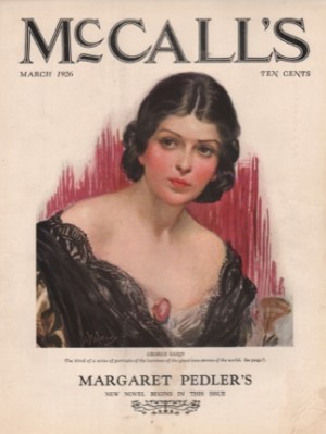 ORIGINAL VINTAGE MAGAZINE COVER: McCall's - March 1926 - George Sandby: Neysa McMein (Illust.)