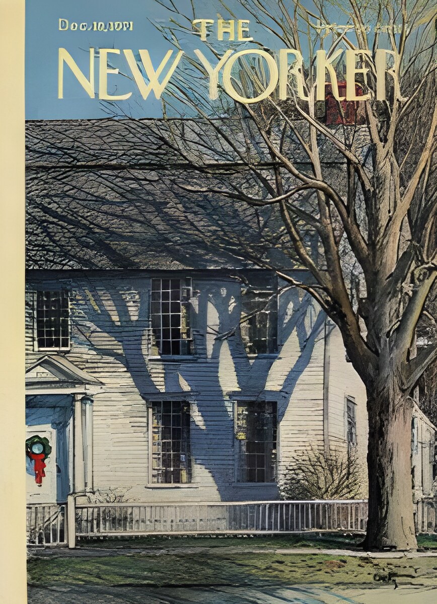 ORIGINAL VINTAGE MAGAZINE COVER: New Yorker Dec. 18 1971 - Tree shadowby: Arthur Getz (Illust.)
