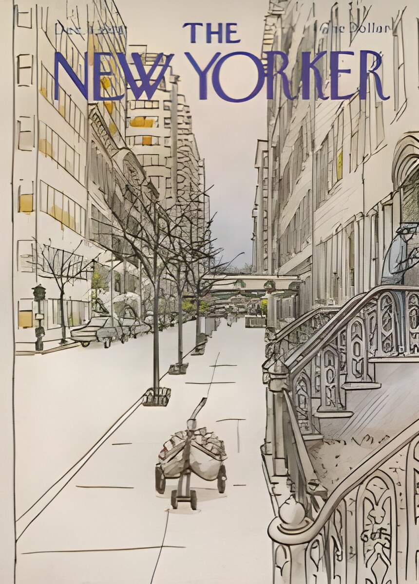 ORIGINAL VINTAGE MAGAZINE COVER: New Yorker Dec. 4 1978 - Delivering Christmas mailby: Arthur Getz (Illust.)