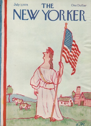 ORIGINAL VINTAGE MAGAZINE COVER: New Yorker July 3 1978 - Lady Liberty on farmby: William Steig (Illust.)