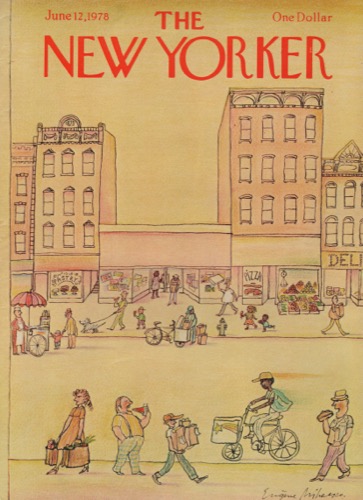 ORIGINAL VINTAGE MAGAZINE COVER: New Yorker June 12 1978 - Street foodby: Eugene Mihaesco (Illust.)