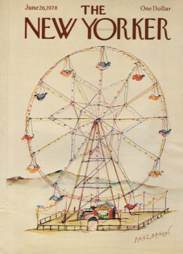 ORIGINAL VINTAGE MAGAZINE COVER: New Yorker June 26 1978 - Ferris wheelby: Paul Degen (Illust.)