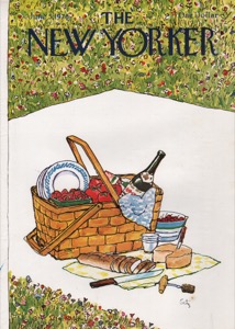 ORIGINAL VINTAGE MAGAZINE COVER: New Yorker June 5 1978 - Picnic Basketby: Arthur Getz (Illust.)