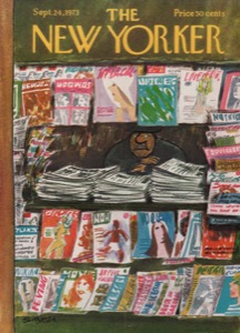 ORIGINAL VINTAGE MAGAZINE COVER: New Yorker Sept. 24 1973 - Newstandby: Charles Saxon (Illust.)