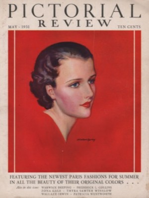 ORIGINAL VINTAGE MAGAZINE COVER: Pictorial Review May 1931by: McLelland Barclay (Illust.)