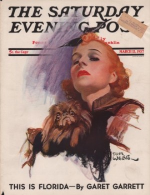 ORIGINAL VINTAGE MAGAZINE COVER: Saturday Evening Post - March 13 1937by: Tom Webb (Illust.)