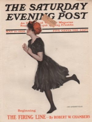 ORIGINAL VINTAGE MAGAZINE COVER: Saturday Evening Post: May 16 1908by: James Montgomery Flagg (Illust.)