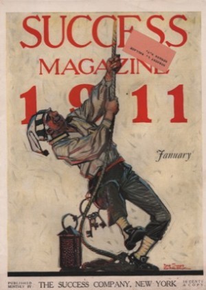ORIGINAL VINTAGE MAGAZINE COVER: Success Magazine January 1911 Ringing Bell for New Yearby: Dan Sayre Groesbeck (Illust.)
