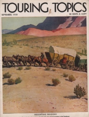 ORIGINAL VINTAGE MAGAZINE COVER: Touring Topics September 1930by: Maynard Dixon (Illust.)